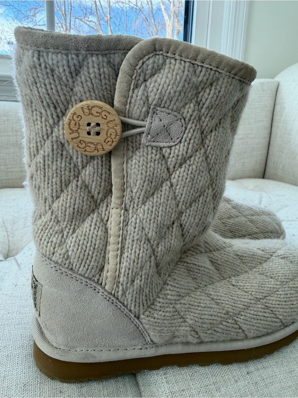 Classic Quilted Women’s UGG Boot - ivory